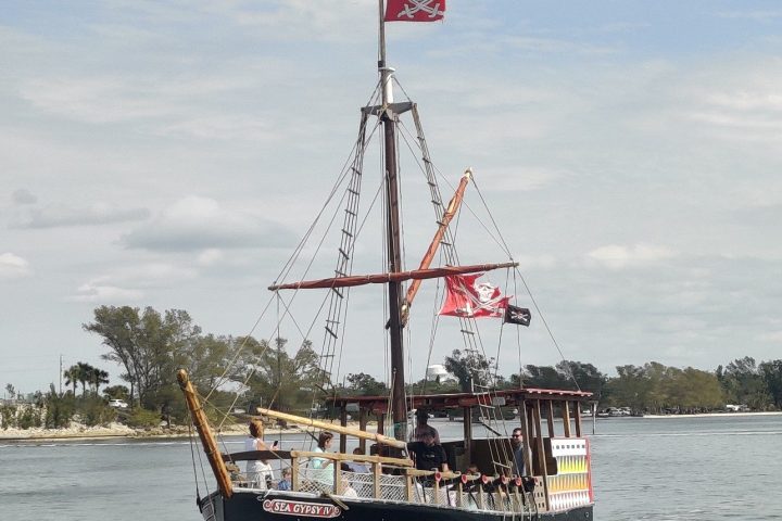 a large boat in a body of water